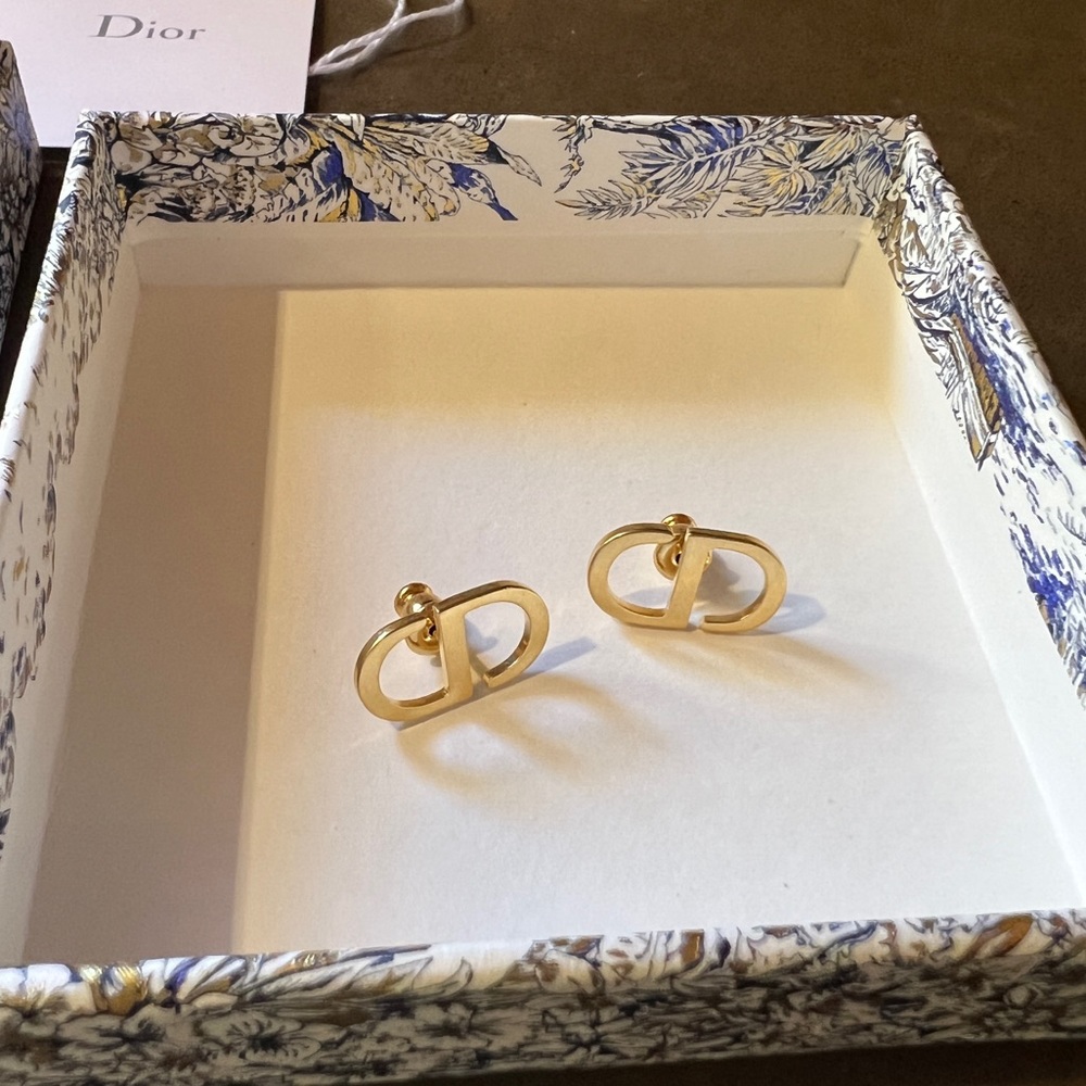 Christian Dior Petit CD Stud Earrings